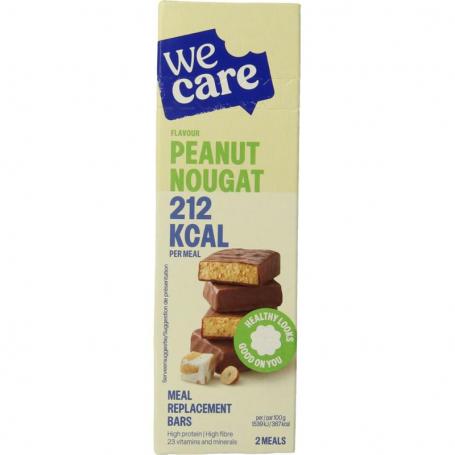 Meal replacement bars peanut nougat van Wecare