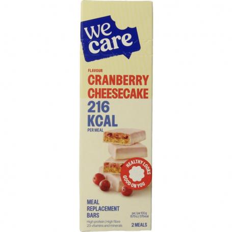 Meal replacement bars cranberry cheesecake van Wecare