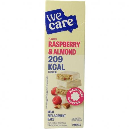 Meal replacement bars raspberry & almond van Wecare
