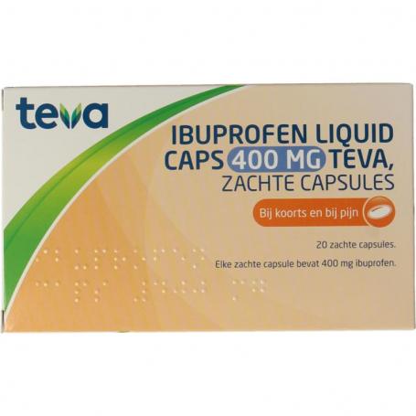 Ibuprofen 400mg liquid caps van Teva