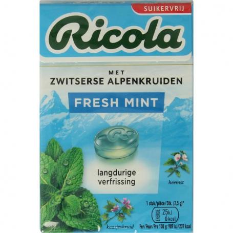 Fresh mint suikervrij doosje van Ricola