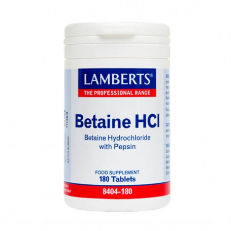 Lamberts Betaine HCL 324mg/Pepsine 5mg (180 tabletten) van Lamberts