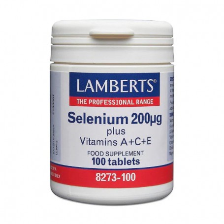 Lamberts Selenium 200mcg met vitamine A C E (100 tabletten) van Lamberts