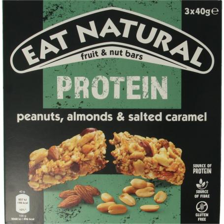 Protein pack caramel & pinda 3 x 40 gram van Eat Natural