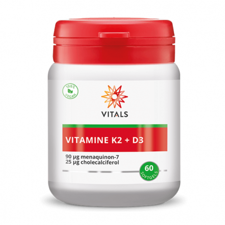 Vitals Vitamine K2 + D3 (60 softgels) van Vitals