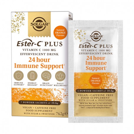 Solgar Ester-C® Plus Vitamine C 1000 mg bruispoeder (7 sachets) van Solgar