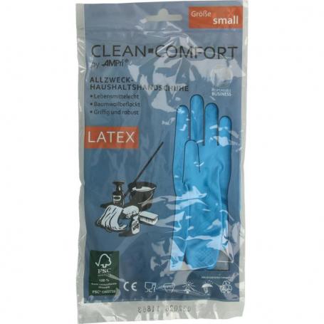 Huishoudhandschoen blauw maat S van Clean-Comfort