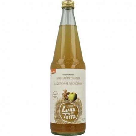 Appelsap met gember natuurtroebel demeter bio van Luna E Terra