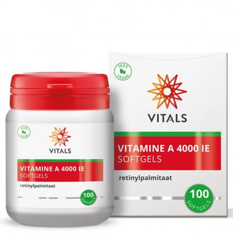 Vitals Vitamine A 4000IE (100 softgels) van Vitals