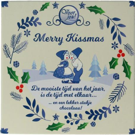 Wensreep Delftsblauw Kerst merry kissmas van Voor Jou!