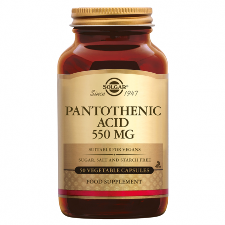Solgar Pantothenic Acid (Pantotheenzuur) 550 mg (50 capsules) van Solgar