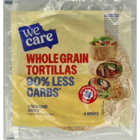 Lower kcal/carb whole grain tortillas van Wecare