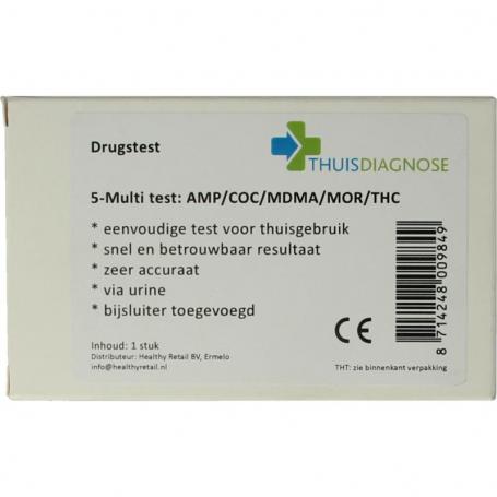 Drugtest urine 5 soorten drugs van Thuis-Diagnose