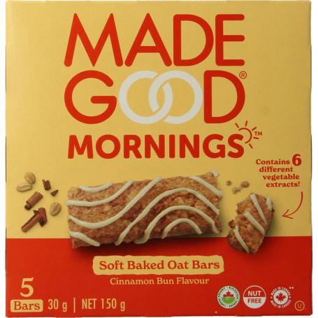 Morning bar cinnamon bun bio van Madegood