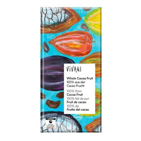 Chocolade puur whole cacao fruit bio van Vivani