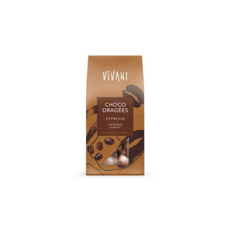 Choco dragees espressio bio van Vivani