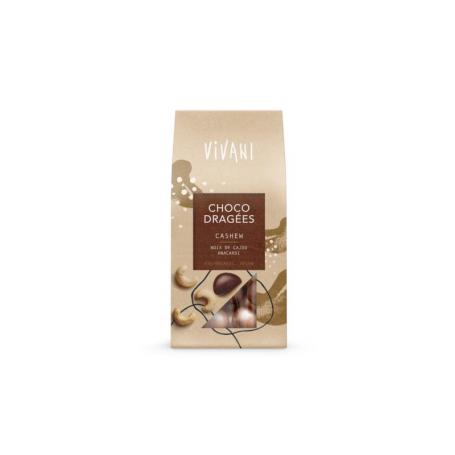 Choco dragees cashew bio van Vivani