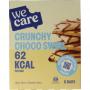 Lower kcal/carb bars crunchy choco swirl van Wecare
