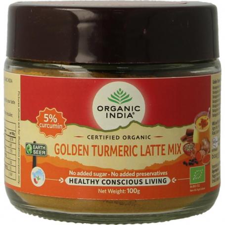 Golden turmeric latte mix van Organic India