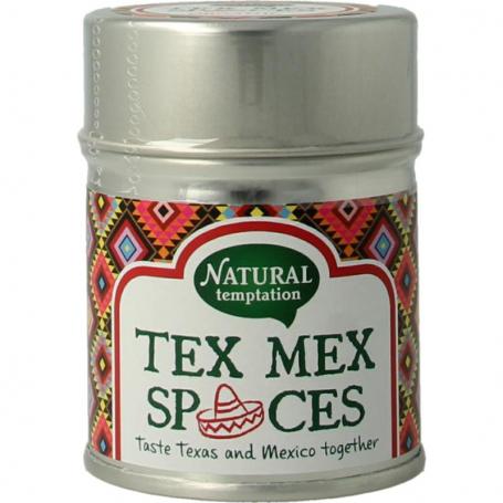 Tex Mex spices blikje bio van Nat Temptation