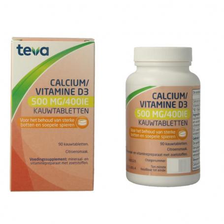 Calcium / vitamine D 500mg / 400IE van Teva