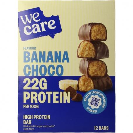 High protein bars banana choco van Wecare