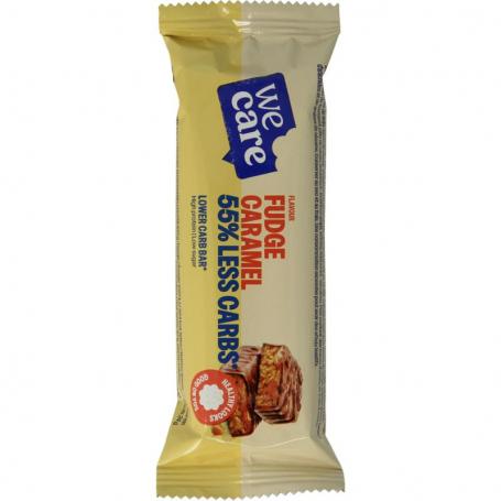 Lower kcal/carb bar fudge caramel van Wecare