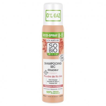 Softening dry shampoo rice power van So Bio Etic