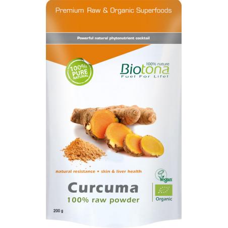 Curcuma raw powder bio van Biotona