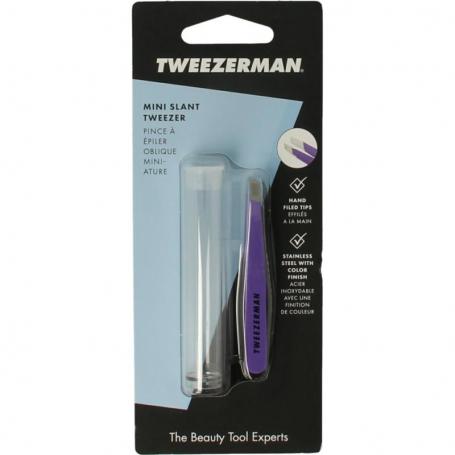 Mini slant tweezer blooming lilac van Tweezerman