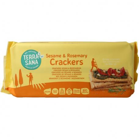 Crackers sesam & rozemarijn bio van Terrasana