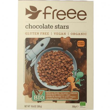 Glutenfree chocolate stars bio van Doves Farm