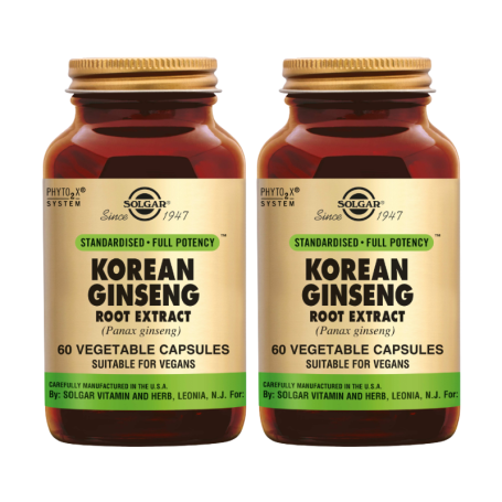 2x Solgar Korean Ginseng Root Extract (60 capsules) van Solgar
