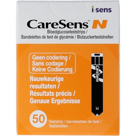 N glucose teststrips van Caresens
