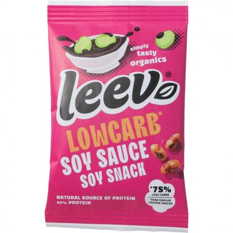 Lowcarb snack soyabonen soya saus bio van Leev
