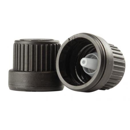 Druppelaar met garantiesluiting zwart van Helios Holland