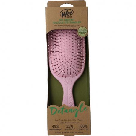 Go green paddle detangler pink van Wetbrush