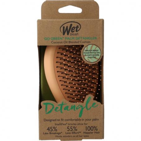 Go green palm detangler orange coconut oil van Wetbrush
