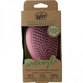 Wetbrush Go green palm detangler pink water