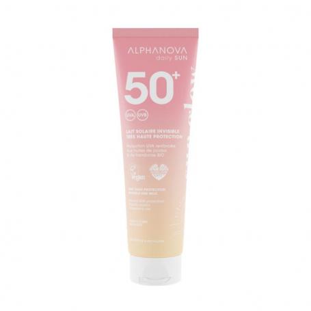 Invisible sun milk sun glow bio SPF50 van Alphanova Sun