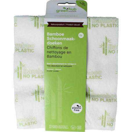 Schoonmaakdoeken bamboe van Greenhub