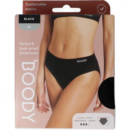 Menstruatieondergoed bikinislip zwart normaal XL van Boody