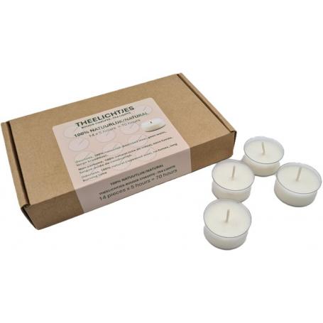 Natural theelichtjes 14 stuks van Soylites