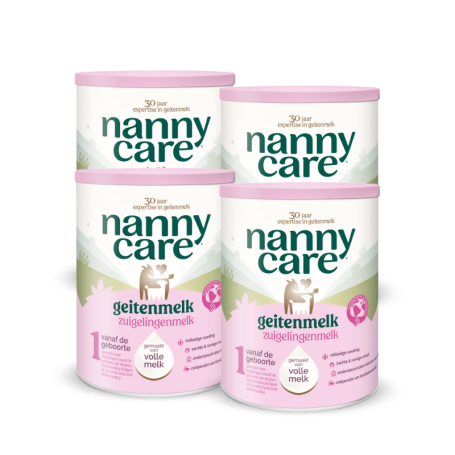 4x Nannycare 1 Zuigelingenvoeding Geitenmelk van Nannycare