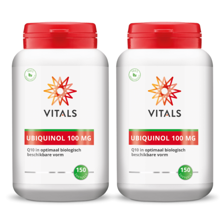 2x Vitals Ubiquinol 100mg (150 softgels) van Vitals