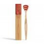 Tongue brush medium beechwood van Georganics