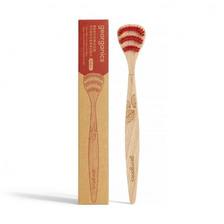 Tongue brush medium beechwood van Georganics