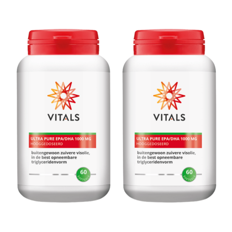 2x Vitals Ultra pure EPA/DHA 1000mg (60 softgels) van Vitals