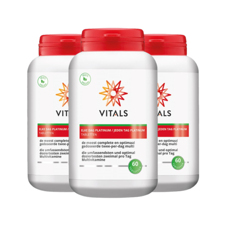 3x Vitals Elke dag platinum (60 tabletten) van Vitals