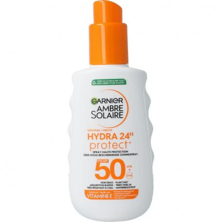 Hydraterende melk protect SPF50+ spray van Ambre Solaire
